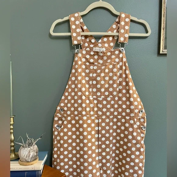 Brixton Christina Crop Polka Dot Overalls - Picture 5 of 12